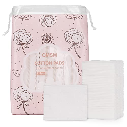 Cotton Pads, Facial Lip & Eye Makeup Remover Pads,100% Pure Cotton Effective Cosmetic Cotton Squares,Hypoallergenic, Lint-Free(222PCS) - Morena Vogue