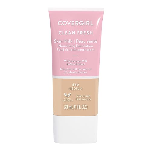 COVERGIRL, Clean Fresh Skin Milk Foundation, Medium, 1 Fl Oz (Pack of 1) - Morena Vogue