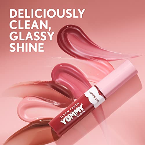 COVERGIRL Clean Fresh Yummy Gloss Daylight Collection, Hydrating, Glossy Shine, Vegan Formula, Daylight Pink 50, 0.33oz - Morena Vogue