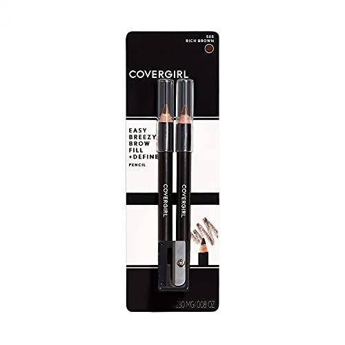 COVERGIRL - Easy Breezy Brow Fill + Define Brow Pencil, Sharpener Included, Long-Lasting, Deeply Pigmented, Blendable Formula, 100% Cruelty-Free - Morena Vogue