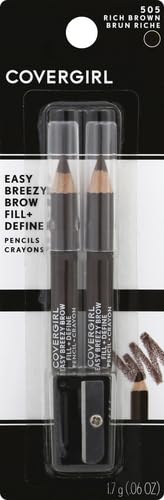 COVERGIRL - Easy Breezy Brow Fill + Define Brow Pencil, Sharpener Included, Long-Lasting, Deeply Pigmented, Blendable Formula, 100% Cruelty-Free - Morena Vogue