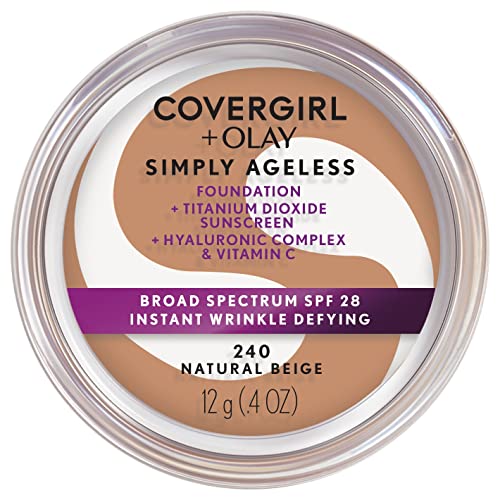 COVERGIRL & Olay Simply Ageless Instant Wrinkle-Defying Foundation, Natural Beige 0.4 Fl Oz (Pack of 1) - Morena Vogue