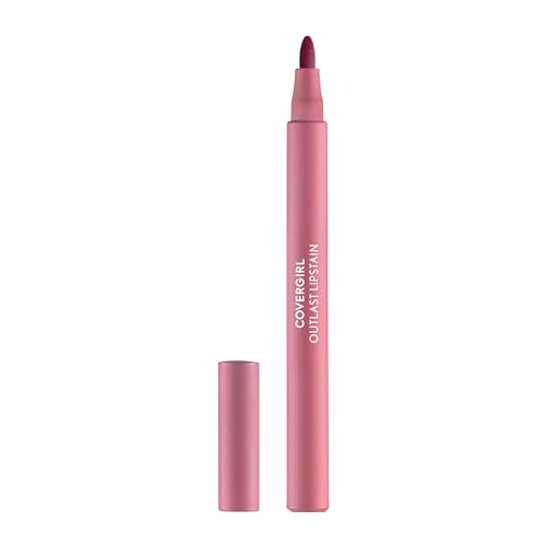 COVERGIRL Outlast, 20 Admire, Lipstain, Smooth Application, Precise Pen-Like Tip, Transfer-Proof, Satin Stained Finish, Vegan Formula, 0.06oz - Morena Vogue