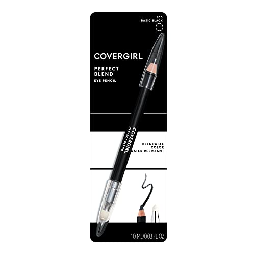 COVERGIRL Perfect Blend Eyeliner Pencil, Basic Black, Eyeliner Pencil with Blending Tip For Precise or Smudged Look, 1 Count - Morena Vogue