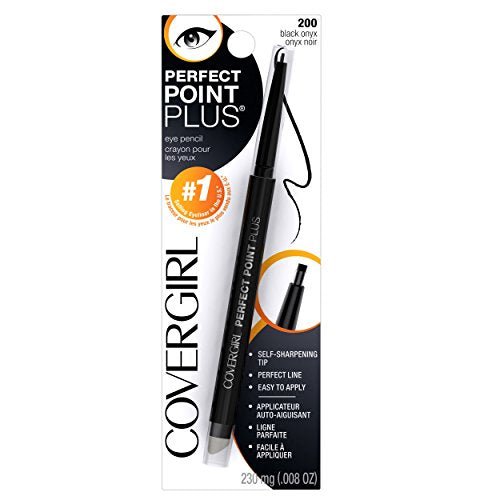 COVERGIRL Perfect Point PLUS Eyeliner, One Pencil, Black Onyx Color, Self Sharpening Eyeliner Pencil, Smudger Tip for Blending (packaging may vary) - Morena Vogue