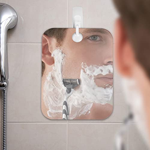 Deluxe Anti-Fog Shaving Mirror | Fogless Bathroom Shower Mirror with Handheld Option for Men and Women | Hanging Shower Mirror Includes Long-Lasting Removable Adhesive Hook - Morena Vogue