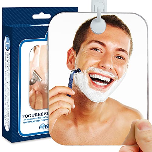 Deluxe Anti-Fog Shaving Mirror | Fogless Bathroom Shower Mirror with Handheld Option for Men and Women | Hanging Shower Mirror Includes Long-Lasting Removable Adhesive Hook - Morena Vogue