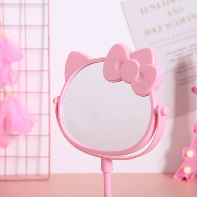 Desk Mirror, Kitty Cat Shape-Kawaii &Vanity Makeup Mirror for You in Bathroom or Bedroom- Pink, Birthday Gift for Hello, Kitty Fans - Morena Vogue