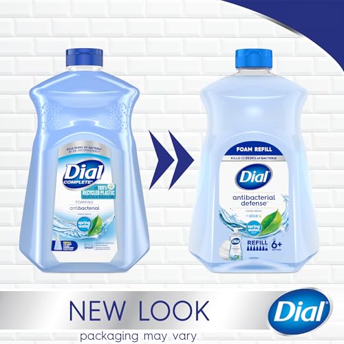 Dial Antibacterial Foaming Hand Soap Refill, Spring Water, 52 fl oz - Morena Vogue