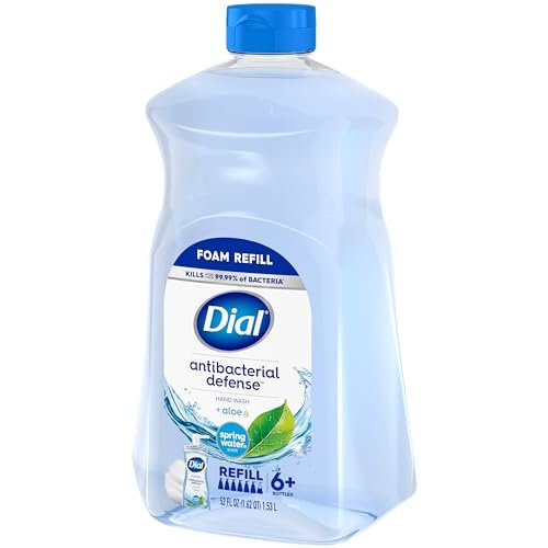 Dial Antibacterial Foaming Hand Soap Refill, Spring Water, 52 fl oz - Morena Vogue