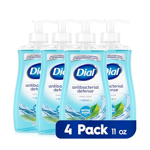 Dial Antibacterial Liquid Hand Soap, Spring Water, 11 fl oz (Pack of 4) - Morena Vogue