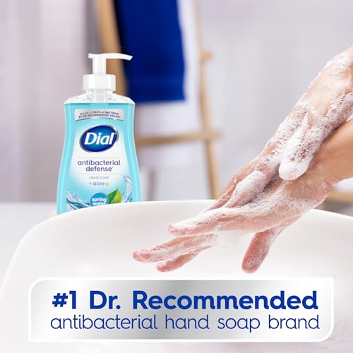 Dial Antibacterial Liquid Hand Soap, Spring Water, 11 fl oz (Pack of 4) - Morena Vogue