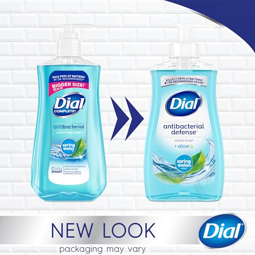 Dial Antibacterial Liquid Hand Soap, Spring Water, 11 fl oz (Pack of 4) - Morena Vogue