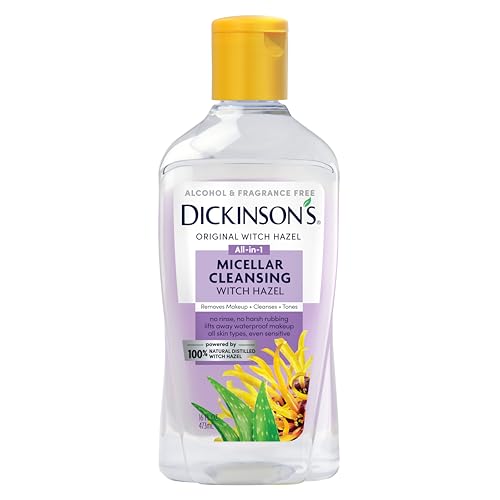 Dickinson's Micellar Cleansing Witch Hazel, An All-in-1 Makeup Remover, Pore Refiner, Skin Cleanser and Toner; Alcohol Free with Aloe, for Sensitive Skin, 16oz - Morena Vogue