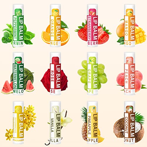 DMSKY 24 Pack Lip Balm, Natural Lip Balm Bulk with Vitamin E and Coconut Oil, Lip Care Product, Moisturizing Soothing Chapped Lips - Morena Vogue