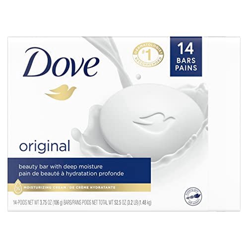 Dove Beauty Bar Cleanser for Gentle Soft Skin Care Original Made With 1/4 Moisturizing Cream 3.75 oz, 14 Bars - Morena Vogue