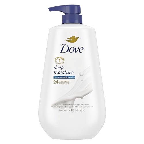 Dove Body Wash with Pump Deep Moisture For Dry Skin Moisturizing Skin Cleanser with 24hr Renewing MicroMoisture Nourishes The Driest Skin 30.6 oz - Morena Vogue