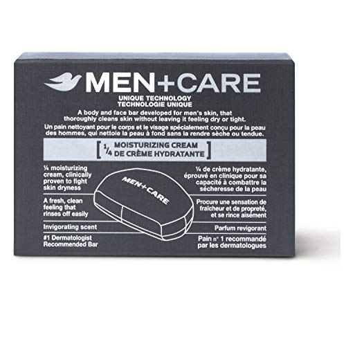 DOVE MEN + CARE 3 in 1 Bar Cleanser for Body, Face, and Shaving Extra Fresh Body and Facial Cleanser More Moisturizing Than Bar Soap to Clean and Hydrate Skin 3.75 Ounce (Pack of 8) - Morena Vogue