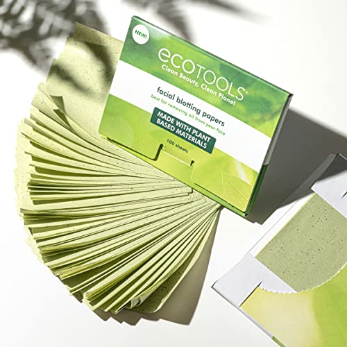 EcoTools Natural Oil Absorbing Facial Blotting Papers, Plant-Based Materials, Makeup Friendly, Removes Excess Oil, Travel Sized, Easy To Use, Perfect For Oily & Shiny Skin, 200 Sheet Count - Morena Vogue