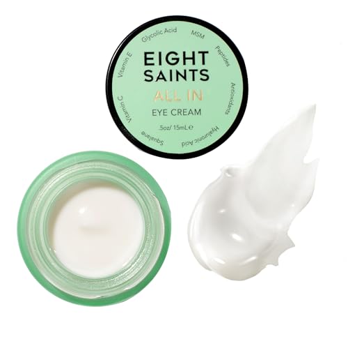 Eight Saints Skin Care All In Eye Cream, Natural and Organic Anti Aging Under Eye Cream to Reduce Puffiness, Wrinkles, and Under Eye Bags, Dark Circles Under Eye Treatment, 0.5 Ounces - Morena Vogue