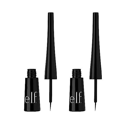 e.l.f. Expert Liquid Liner (Pack of 2), High-Pigmented, Extra-Fine Liquid Eyeliner For Precise Definition, Long-Lasting, Vegan & Cruelty-Free, Jet Black - Morena Vogue