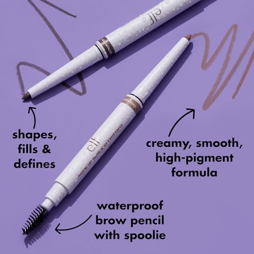 e.l.f. Instant Lift Waterproof Brow Pencil, Long-Lasting Eyebrow Pencil For Grooming & Shaping Brows, Vegan & Cruelty-free, Deep Brown - Morena Vogue