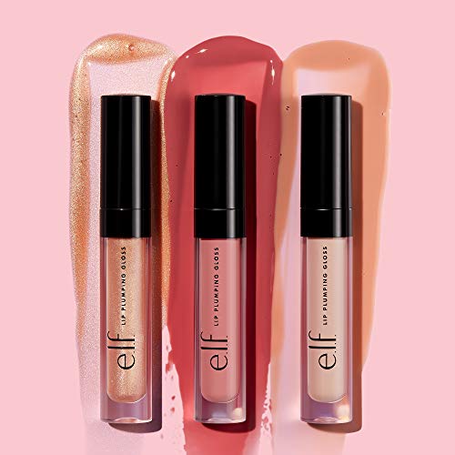 e.l.f. Lip Plumping Gloss, Hydrating, Nourishing, Invigorating, High-Shine, Plumps, Volumizes, Cools, Soothes, Shimmer, Pink Cosmo 8 Ounce 0.09 Fl Oz - Morena Vogue