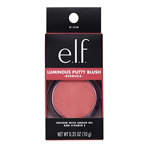 e.l.f. Luminous Putty Blush, Putty-to-Powder, Buildable Blush With A Subtle Shimmer Finish, Highly Pigmented & Creamy, Vegan & Cruelty-Free, Bermuda - Morena Vogue