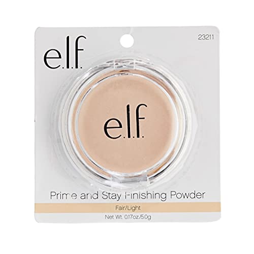 e.l.f. Prime & Stay Finishing Powder, Sets Makeup, Controls Shine & Smooths Complexion, Sheer, 0.18 Oz (5g) - Morena Vogue