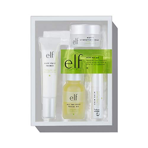 e.l.f. Skin Hit Kit, Infused with Hemp Seed Oil, Nourishes & Hydrates Skin, Soothing & Calming, 4-Piece Skincare Set - Morena Vogue