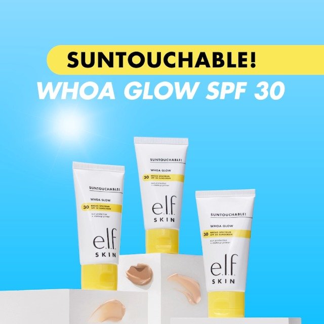 e.l.f. SKIN Suntouchable Whoa Glow SPF 30, Sunscreen & Makeup Primer For A Glowy Finish, Made With Hyaluronic Acid, Vegan & Cruelty-Free, Packaging May Vary, Sunbeam - Morena Vogue