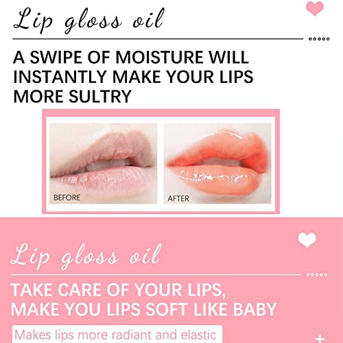 Eliversion Hydrating Lip Glow Oil, Moisturizing Lip Oil Gloss, Transparent Tinted Lip Balm, Transparent Toot Lip Oil, Plumping Lip Gloss, Long Lasting Nourishing Non-sticky (Raspberry) - Morena Vogue