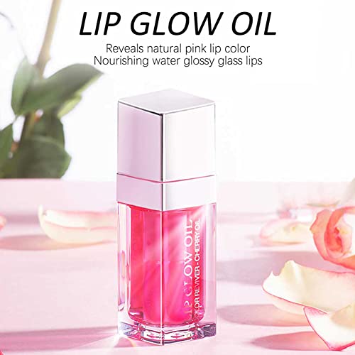 Eliversion Hydrating Lip Glow Oil, Moisturizing Lip Oil Gloss, Transparent Tinted Lip Balm, Transparent Toot Lip Oil, Plumping Lip Gloss, Long Lasting Nourishing Non-sticky (Raspberry) - Morena Vogue