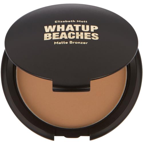 Elizabeth Mott Whatup Beaches Bronzer Face Powder Contour Kit - Vegan and Cruelty Free Facial Compact Bronzing Powder for Contouring and Sun Kissed Makeup Finish - Matte shade (10g) - Morena Vogue