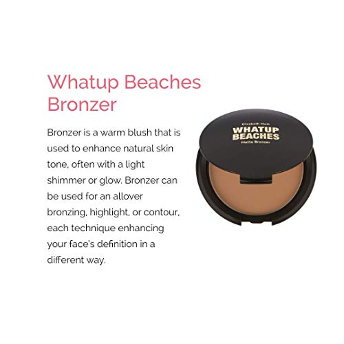 Elizabeth Mott Whatup Beaches Bronzer Face Powder Contour Kit - Vegan and Cruelty Free Facial Compact Bronzing Powder for Contouring and Sun Kissed Makeup Finish - Matte shade (10g) - Morena Vogue