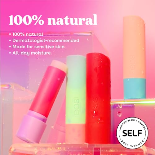 eos 100% Natural Lip Balms- Coconut Milk, Pineapple Passionfruit, Watermelon Frosé & Raspberry Kiwi Splash, All-Day Moisture Lip Care, 0.14 oz, 4-Pack - Morena Vogue