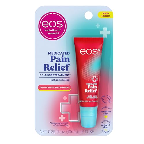 eos Medicated Lip Balm - The Fixer | Lip Care to Repair and Protect Chapped and Dry Lips | Instant Cooling and Pain Relief with Natural Ingredients | 0.35 oz - Morena Vogue