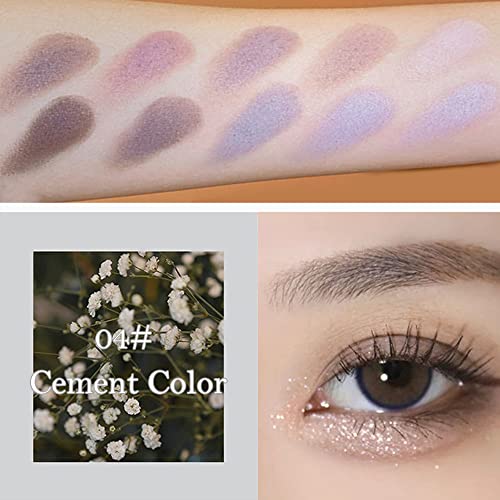 Erinde 10 Colors Eyeshadow Palette, Matte Taupe Gray Eye Shadow Makeup, Ultra-Blendable, Pigmented, Long Lasting, Neutral Nude Naked Eye Make Up Pallet with Brush, Suitable for Older Women, Cement - Morena Vogue