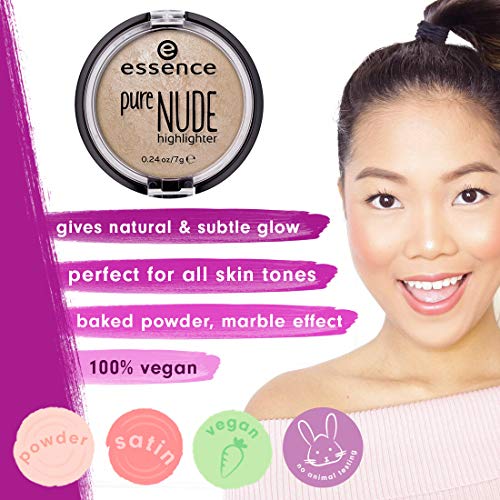 essence | Pure NUDE Highlighter, 10 Be My Highlight | Natural and Subtle Glow | Vegan & Cruelty Free | - Beige - Morena Vogue