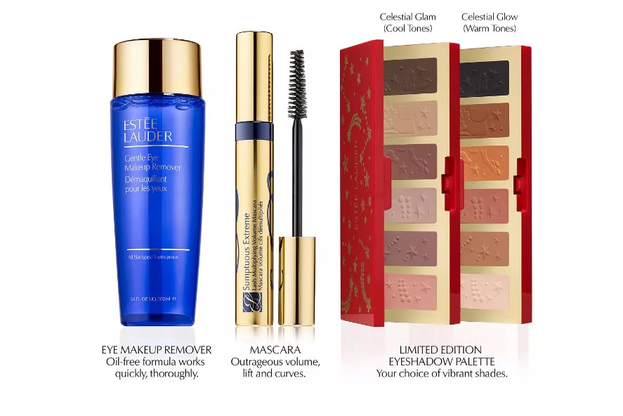 Estee Lauder 2023 Holiday Beauty Blockbuster 11pcs ($615 value), Celestial Glow, Warm Tone - Morena Vogue