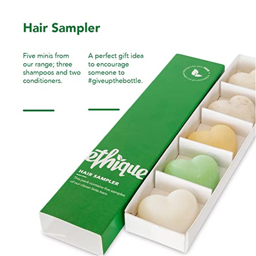 Ethique Hair Sampler - Shampoo & Conditioner - Plastic-Free, Vegan, Cruelty-Free, Eco-Friendly, 5 Travel Bars (Pack of 1) - Morena Vogue