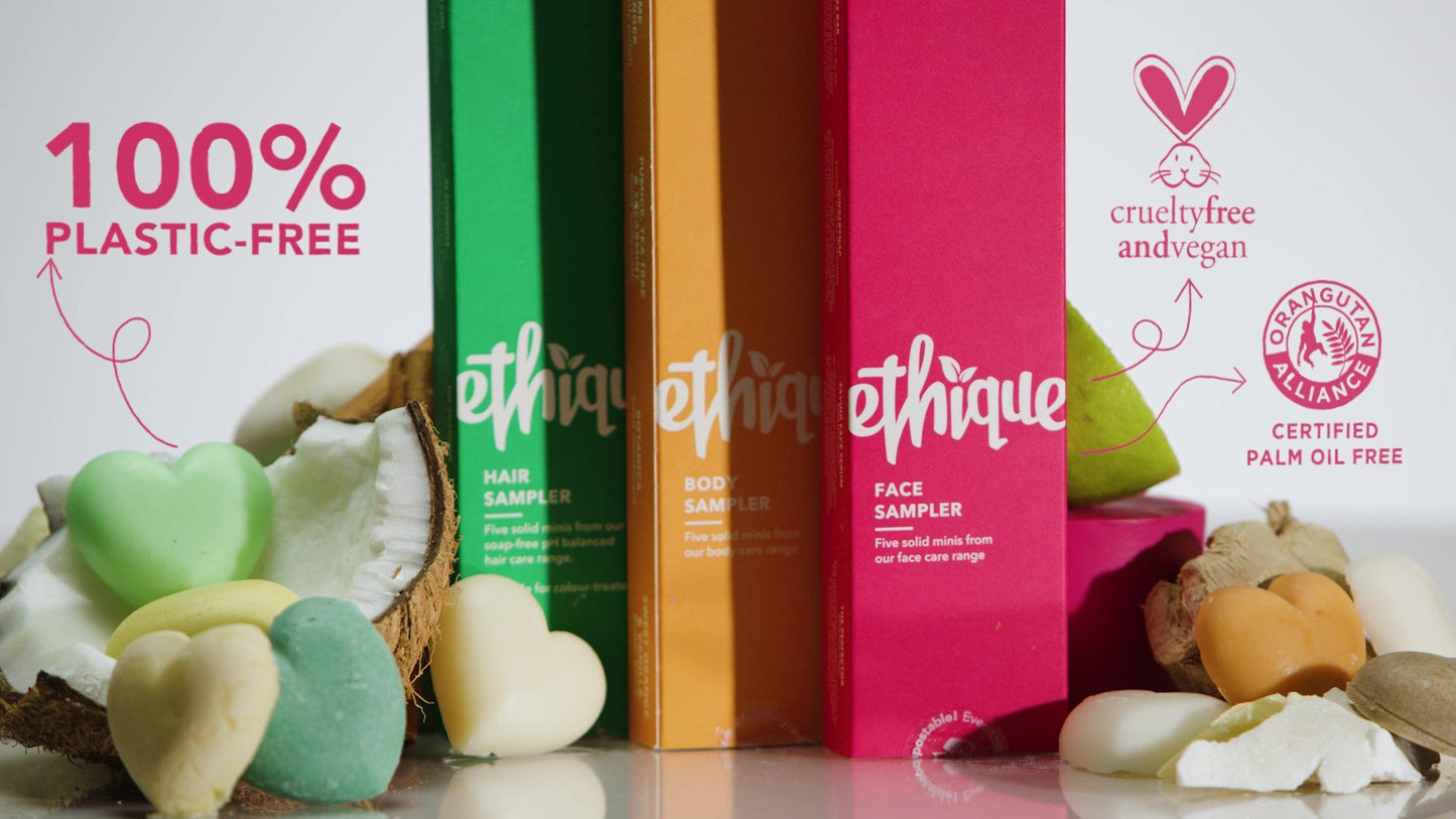 Ethique Hair Sampler - Shampoo & Conditioner - Plastic-Free, Vegan, Cruelty-Free, Eco-Friendly, 5 Travel Bars (Pack of 1) - Morena Vogue