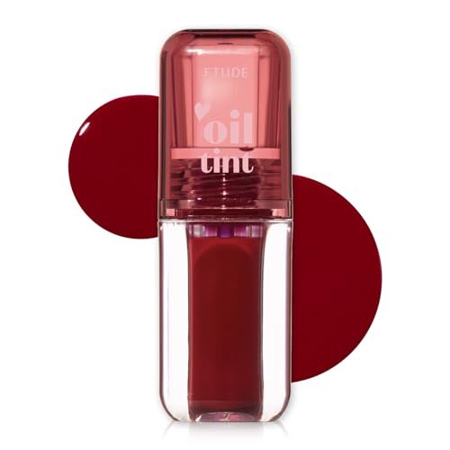 ETUDE Dear Darling Oil Tint #2 Plum Berry 4.2g | High Moisturizing and Strong Hydrating Lip Oil/Lip Gloss | Smooth and Moist Lips | Non-Sticky Lip Oil Tint For Dry Lips | K-beauty - Morena Vogue