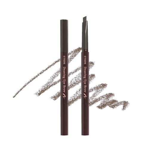 ETUDE Drawing Eye Brow #2 Gray Brown 21AD | Long-Lasting Eyebrow Pencil for Soft Textured Natural Daily Look Eyebrow Makeup | K-beauty - Morena Vogue