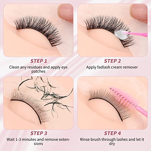 Eyelash Extension Remover 10g Lash Extension Remover Dissolves Powerful for Lash Extensions Lash Glue Remover Low Irritation for Sensitive Skin(Rose) - Morena Vogue