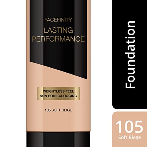 Facefinity Lasting Performance Foundation - 105 Soft Beige by Max Factor for Women - 1.18 oz Foundation - Morena Vogue