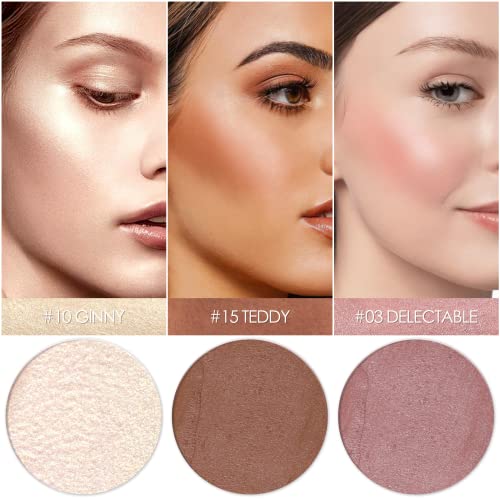 FALOCUTUS 3 Pcs NEUTRAL Contour Stick Set,Cream Blush & Highlighter Bronzer Pen,Long Lasting & Smooth Natural Face Contouring Illuminator,Professional Makeup Kit for All Skin - Morena Vogue