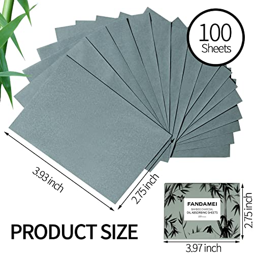 FANDAMEI 600 Counts Oil Blotting Sheets For Face, Oil Blotting Papers For Face, Blotting Paper for Oily Skin, Oil Control Film, Oil Absorbing Sheets For Face, Oil Absorbing Tissues, Bamboo Charcoal - Morena Vogue