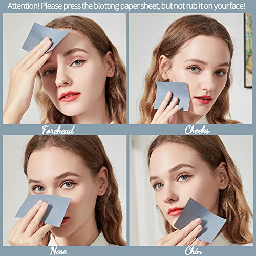 FANDAMEI 600 Counts Oil Blotting Sheets For Face, Oil Blotting Papers For Face, Blotting Paper for Oily Skin, Oil Control Film, Oil Absorbing Sheets For Face, Oil Absorbing Tissues, Bamboo Charcoal - Morena Vogue