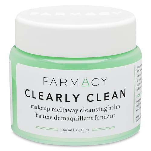 Farmacy Makeup Remover Cleansing Balm - Clearly Clean Fragrance-Free Makeup Melting Balm - Great Balm Cleanser for Sensitive Skin (3.4 Fl Oz) - Morena Vogue